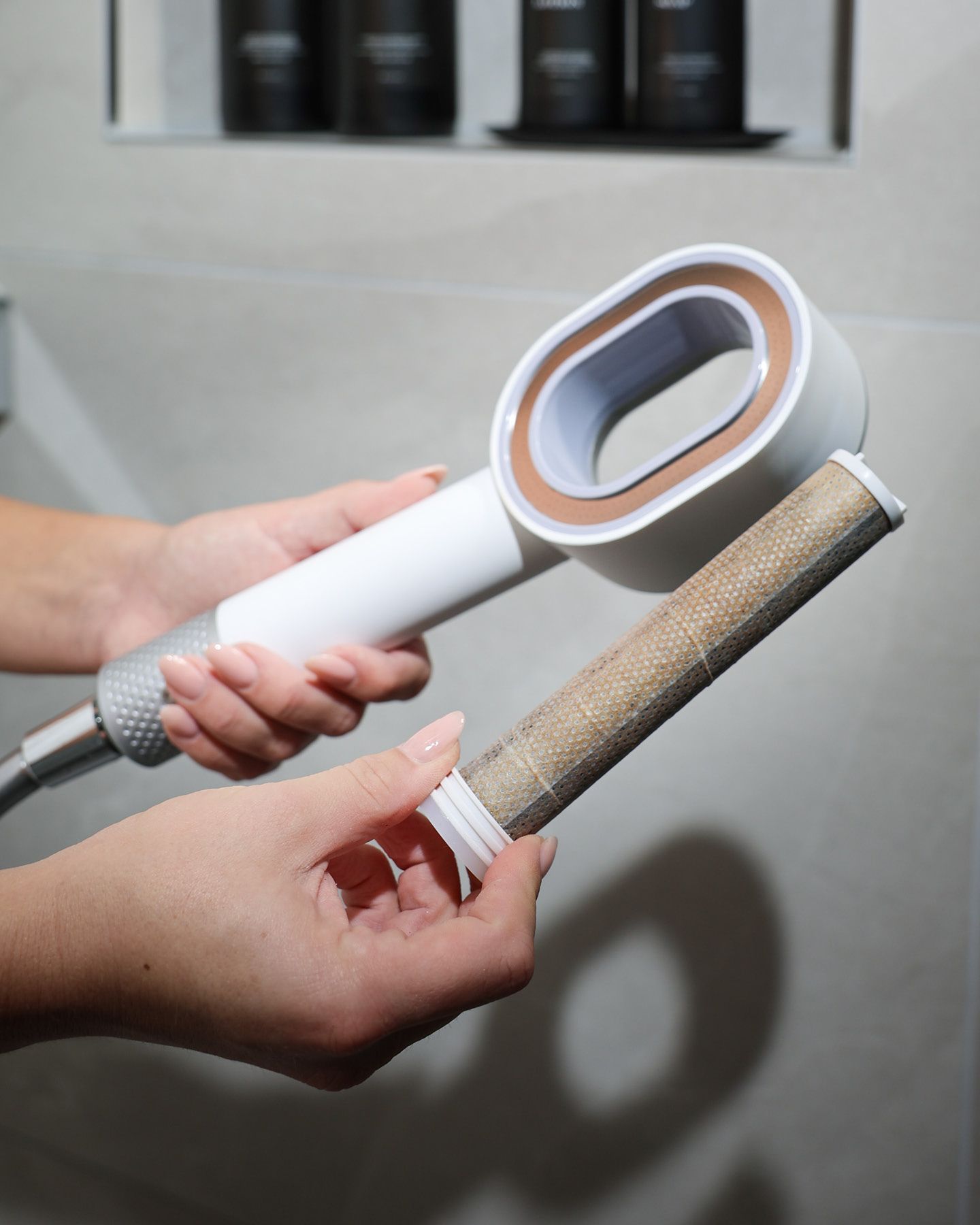 Filterduschkopf mit Kartusche